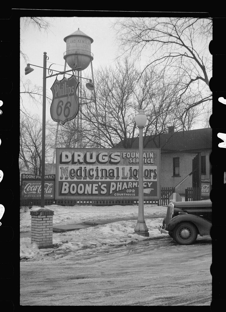 Sign, Kentland, Indiana. Sourced from the Library of Congress.