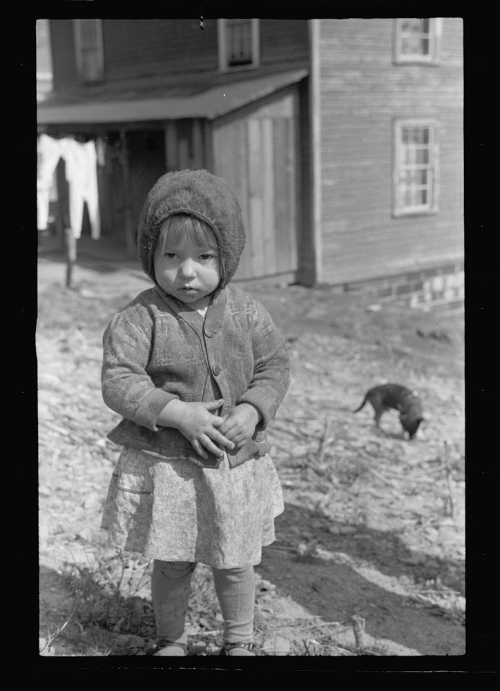Coal miner's daughter in company town, Kempton, West Virginia. Sourced from the Library of Congress.