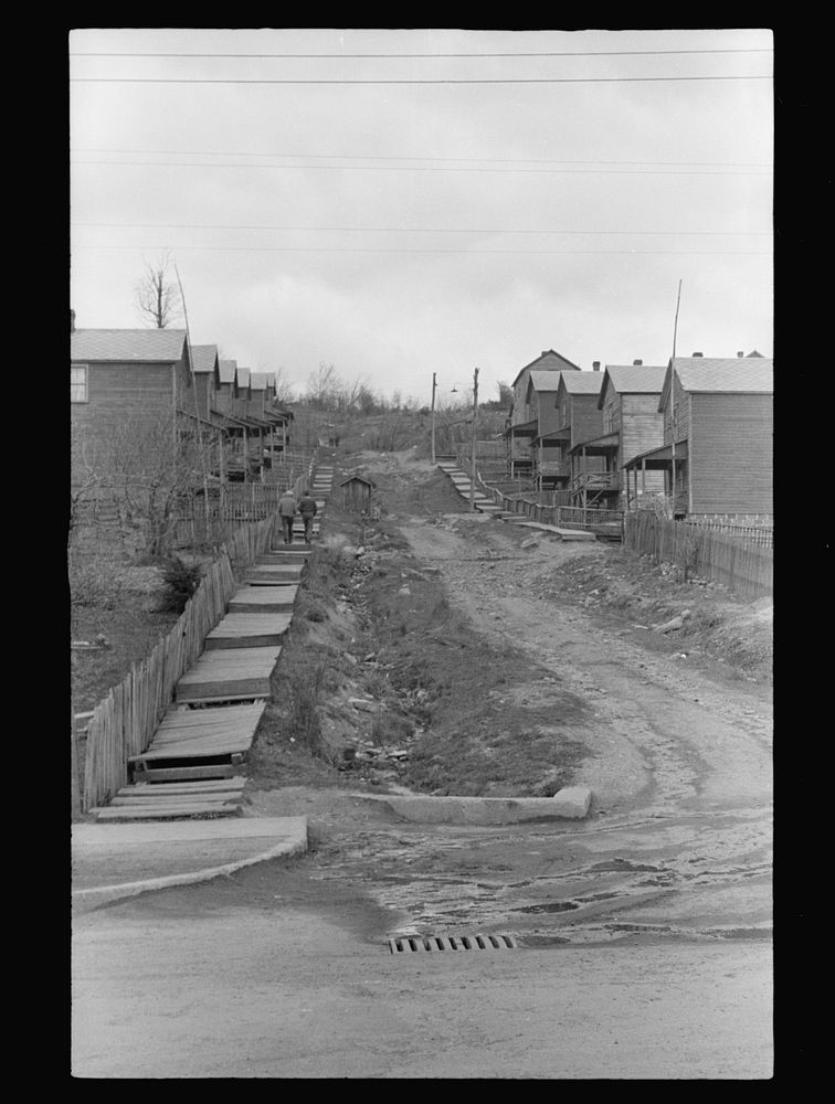 Street in company town, Kempton, West Virginia. Sourced from the Library of Congress.
