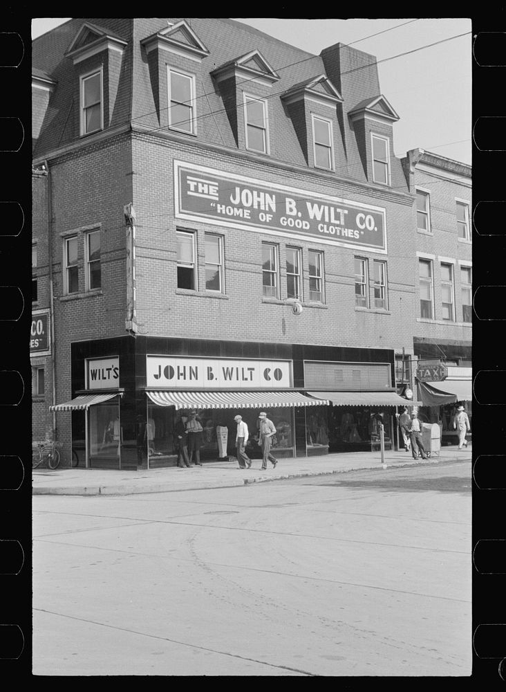 Clothing store. Elkins, West Virginia. Sourced from the Library of Congress.
