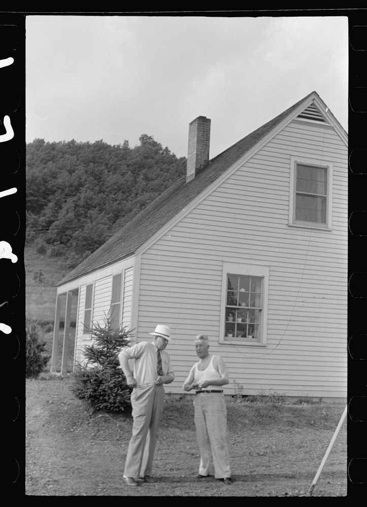 [Untitled photo, possibly related to: Croquet game, Tygart Valley Homesteads, West Virginia]. Sourced from the Library of…