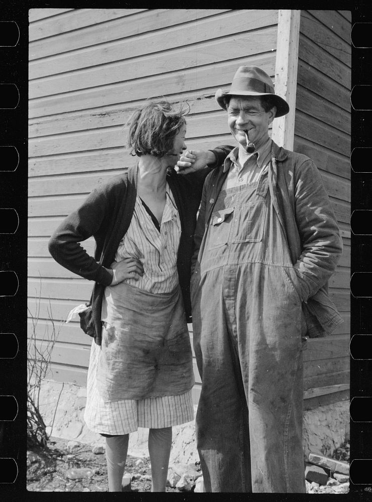 [Untitled photo, possibly related to: Resident of river bottoms shacktown. Dubuque, Iowa]. Sourced from the Library of…