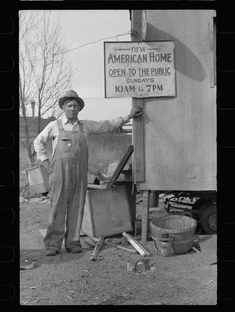 [Untitled photo, possibly related to: Shack on the edge of the city dump, Dubuque, Iowa]. Sourced from the Library of…