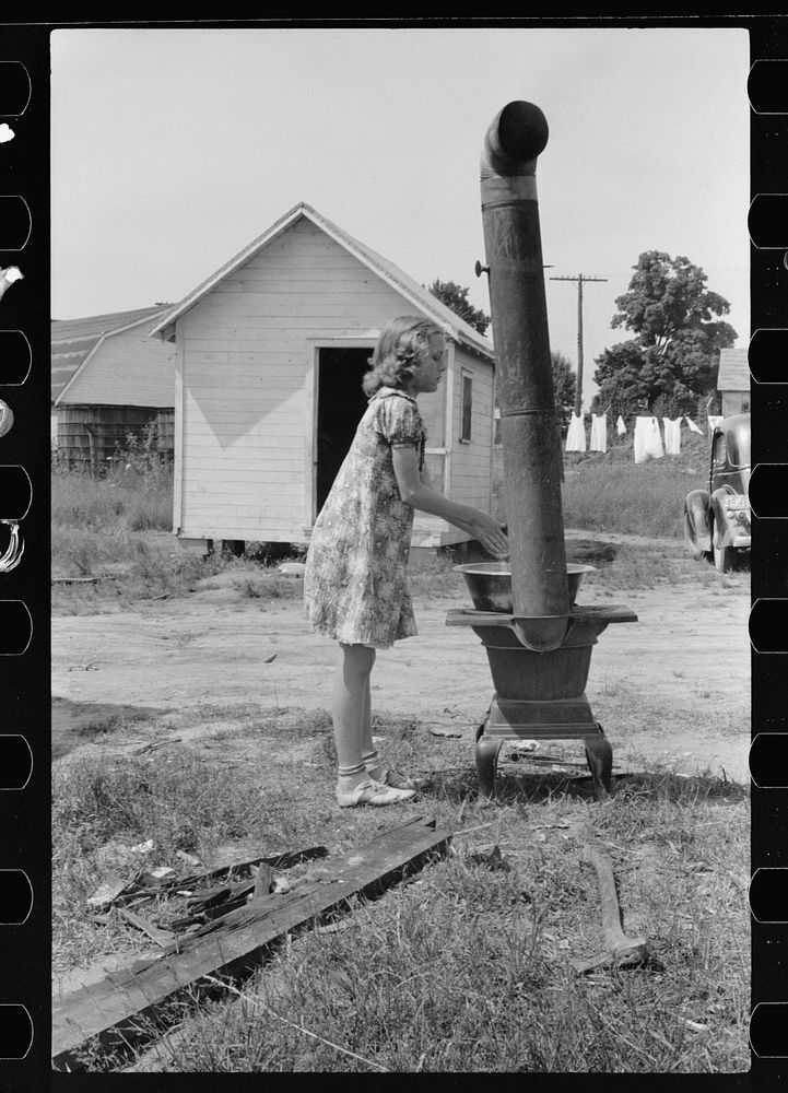 [Untitled photo, possibly related to: Water supply for nine company cabins at fruit packing plant, Berrien County…