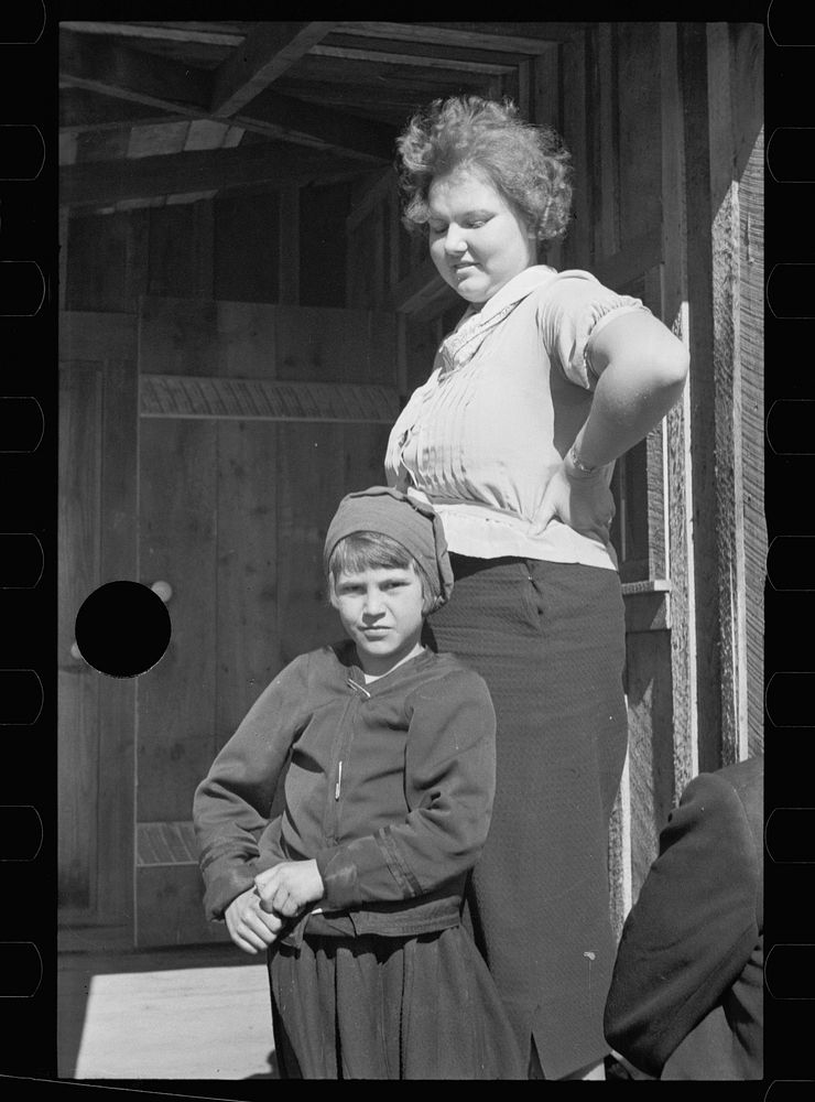 [Untitled photo, possibly related to: Schoolteacher at Corbin Hollow and one of the pupils, Shenandoah National Park…