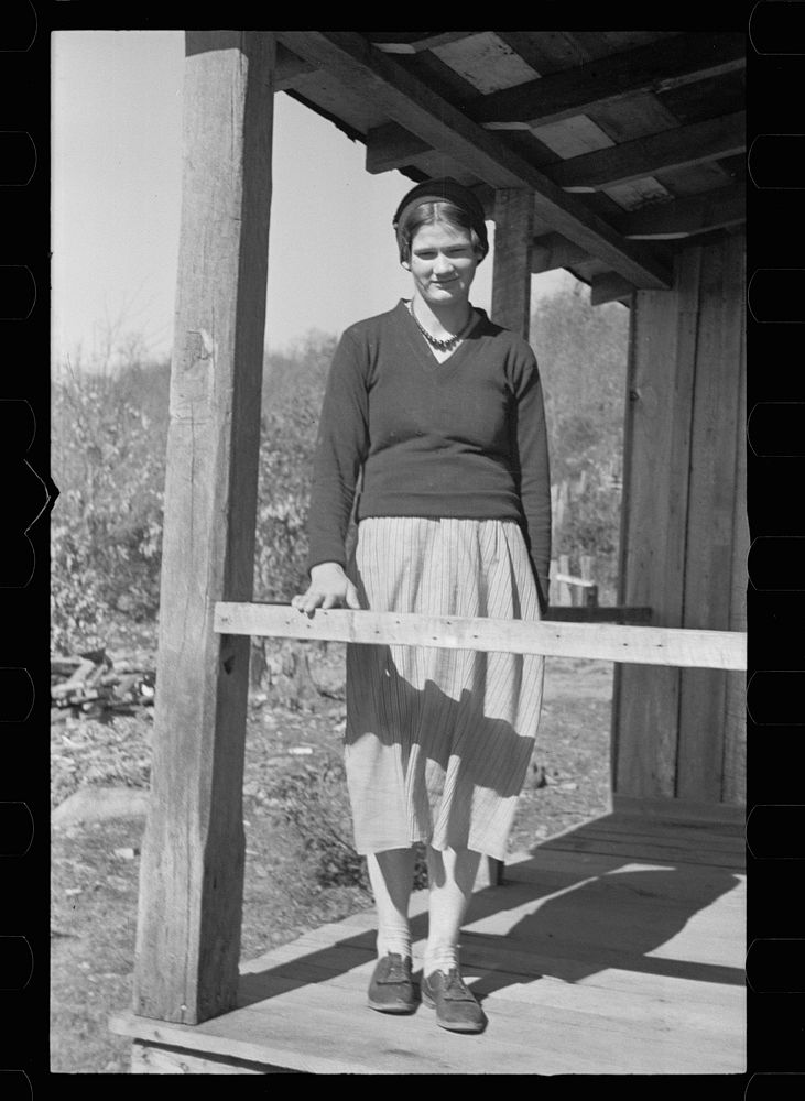 [Untitled photo, possibly related to: Virgie Corbin, Blue Ridge Mountain Girl. This girl who is about sixteen has the…