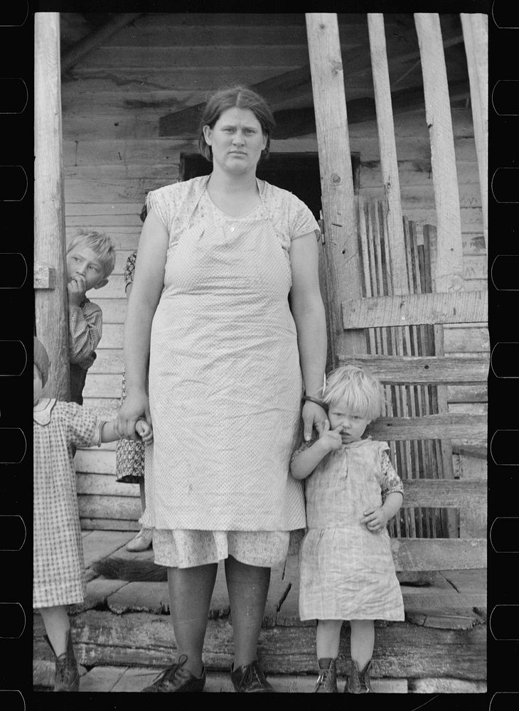 Wife and child of one of the settlers near Old Ragged Mountains, Shenandoah National Park, Virginia. Sourced from the…
