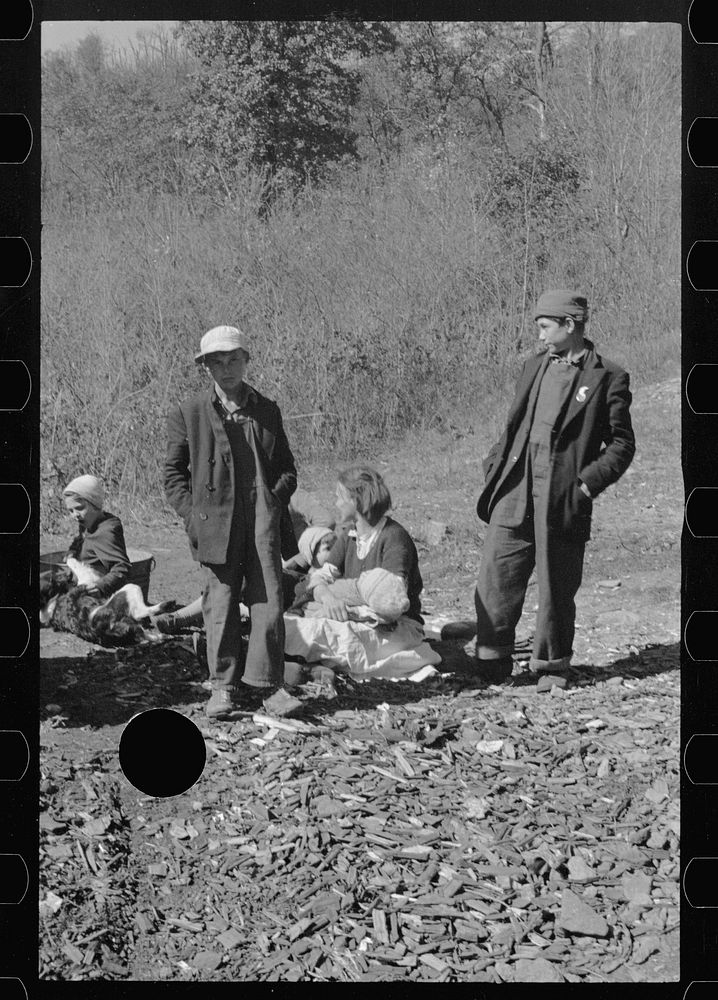 [Untitled photo, possibly related to: Dicee Corbin with some of her children and grandchildren, Shenandoah National Park…