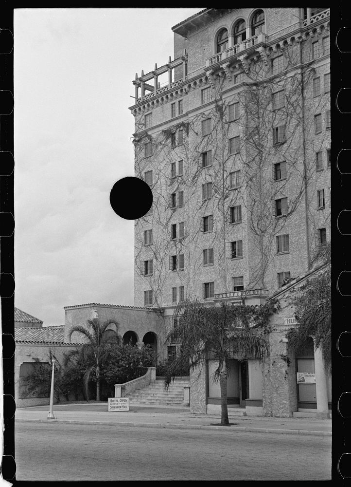 [Untitled photo, possibly related to: The Polk Hotel, used by migrant girls working in Polk canning plant. Haines City, Polk…