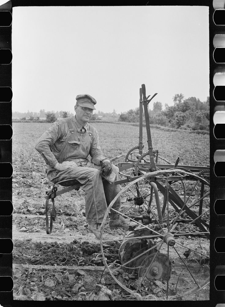 Mr. Liston Barnes, resettled farmer who lived in Martin County, Wabash Farms, Indiana. Sourced from the Library of Congress.