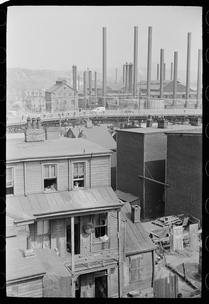 Slums, Pittsburgh, Pennsylvania. Sourced from the Library of Congress.