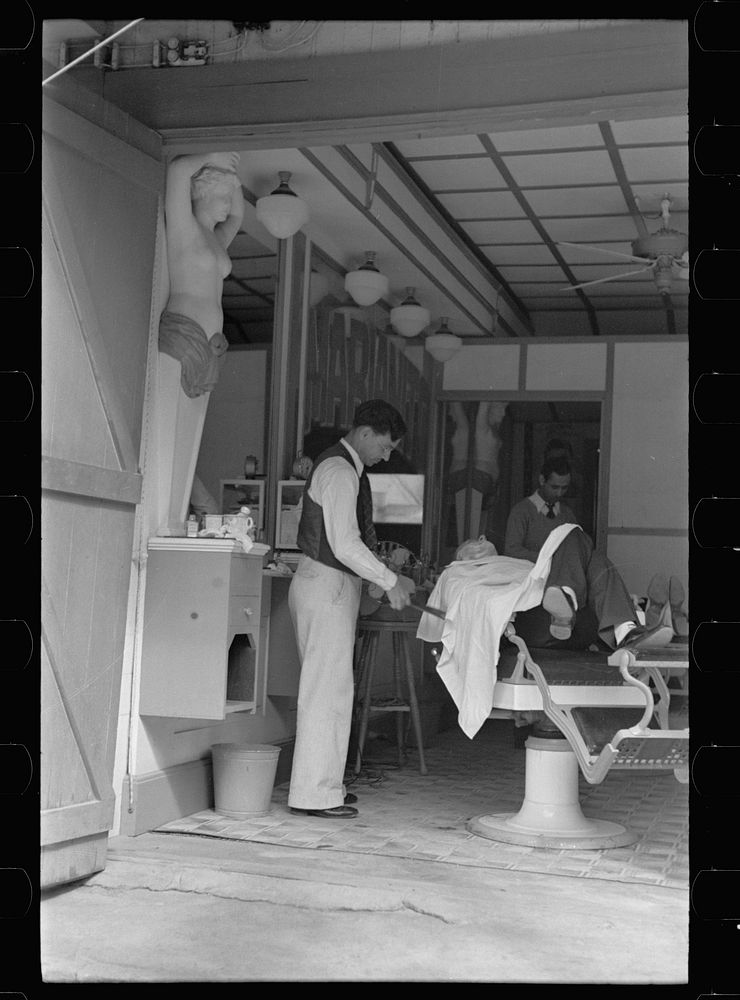Barbershop, Key West, Florida. Sourced from the Library of Congress.