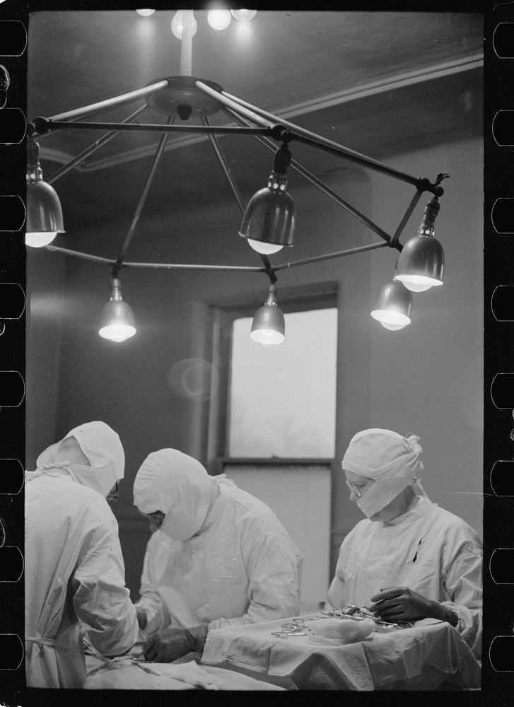 [Untitled photo, possibly related to: Operation, Herrin Hospital (private), Herrin, Illinois]. Sourced from the Library of…