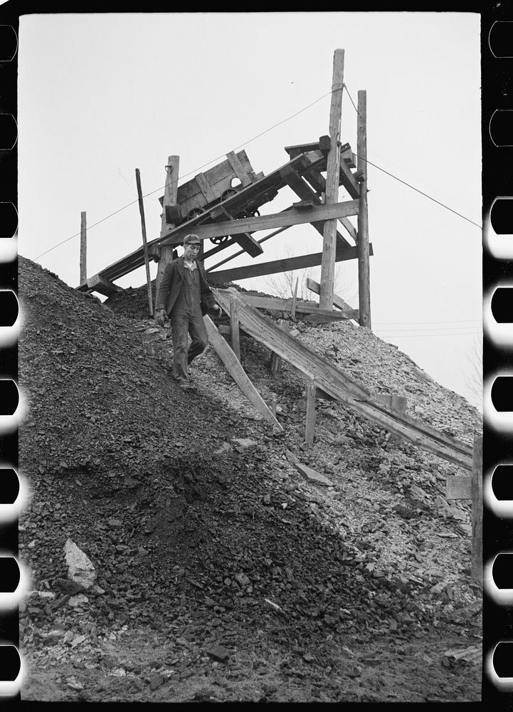 [Untitled photo, possibly related to: Primitive gopher hole with minimum equipment, Williamson County, Illinois]. Sourced…