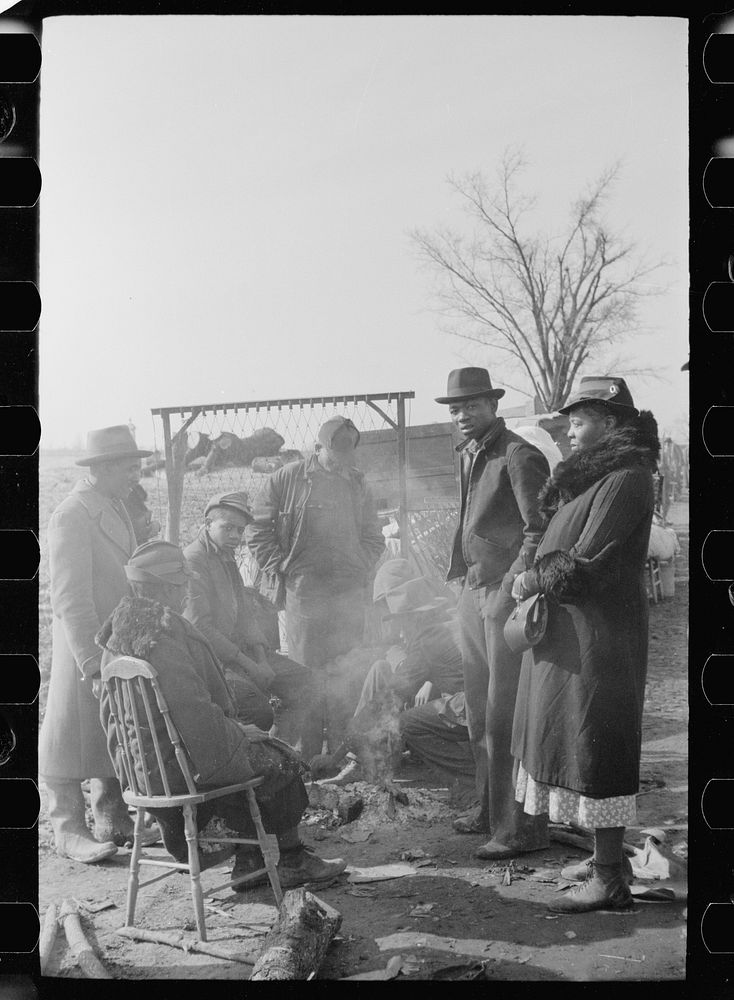 Evicted sharecropper along Highway 60, New Madrid County, Missouri. Sourced from the Library of Congress.