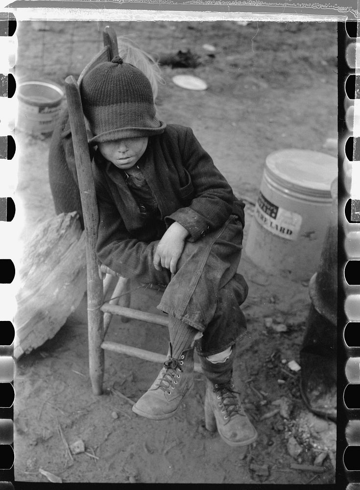 Evicted sharecropper boy, New Madrid County, Missouri. Sourced from the Library of Congress.