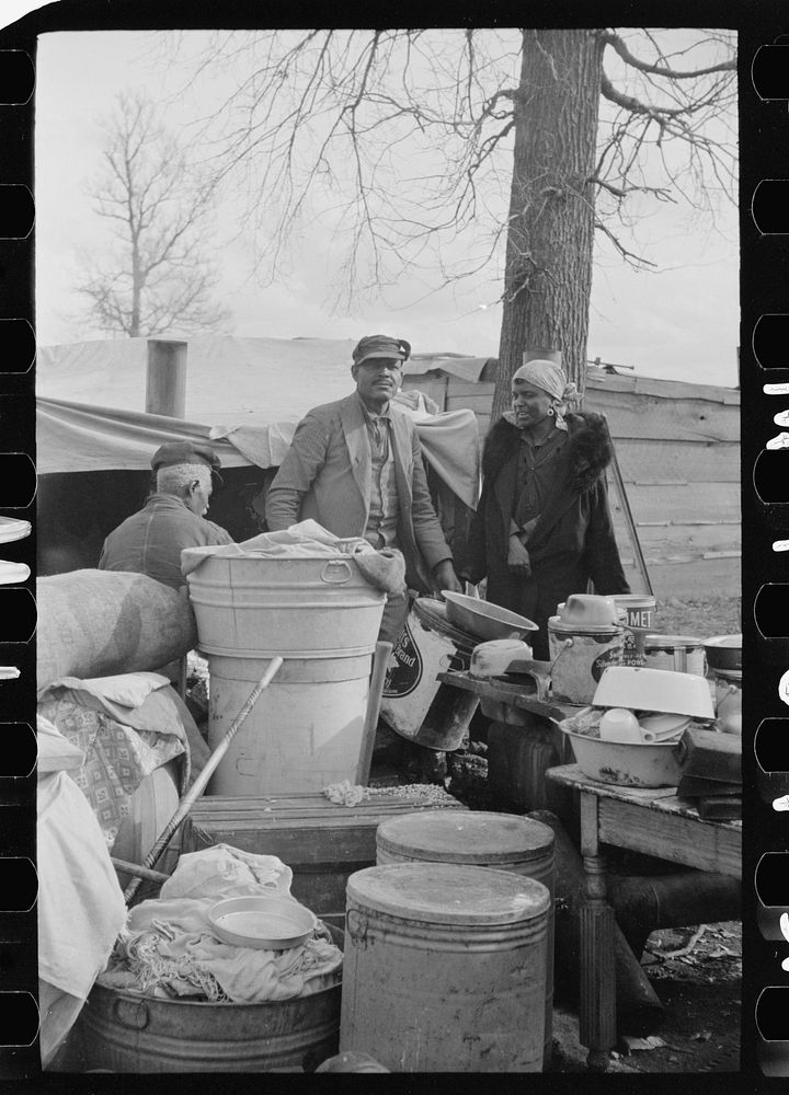 [Untitled photo, possibly related to: Evicted sharecroppers along Highway 60, New Madrid County, Missouri]. Sourced from the…