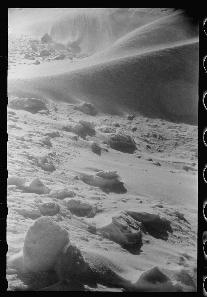 [Untitled photo, possibly related to: Snowdrifts on Highway U.S. 50, Ross County, Ohio]. Sourced from the Library of…