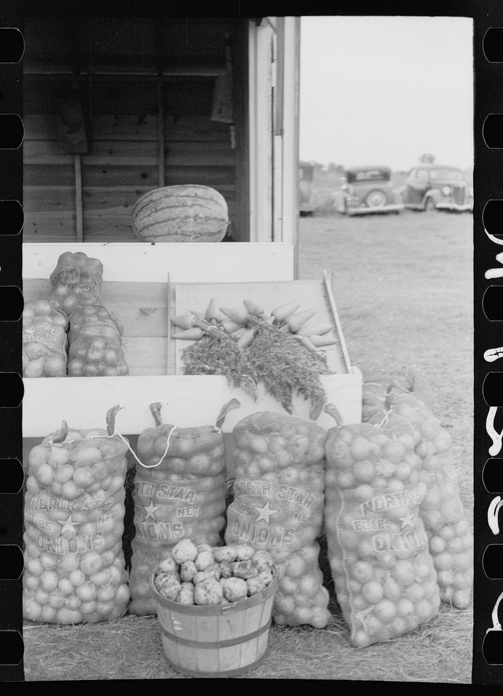 [Untitled photo, possibly related to: Vegetable stand, Rice County, Minnesota]. Sourced from the Library of Congress.