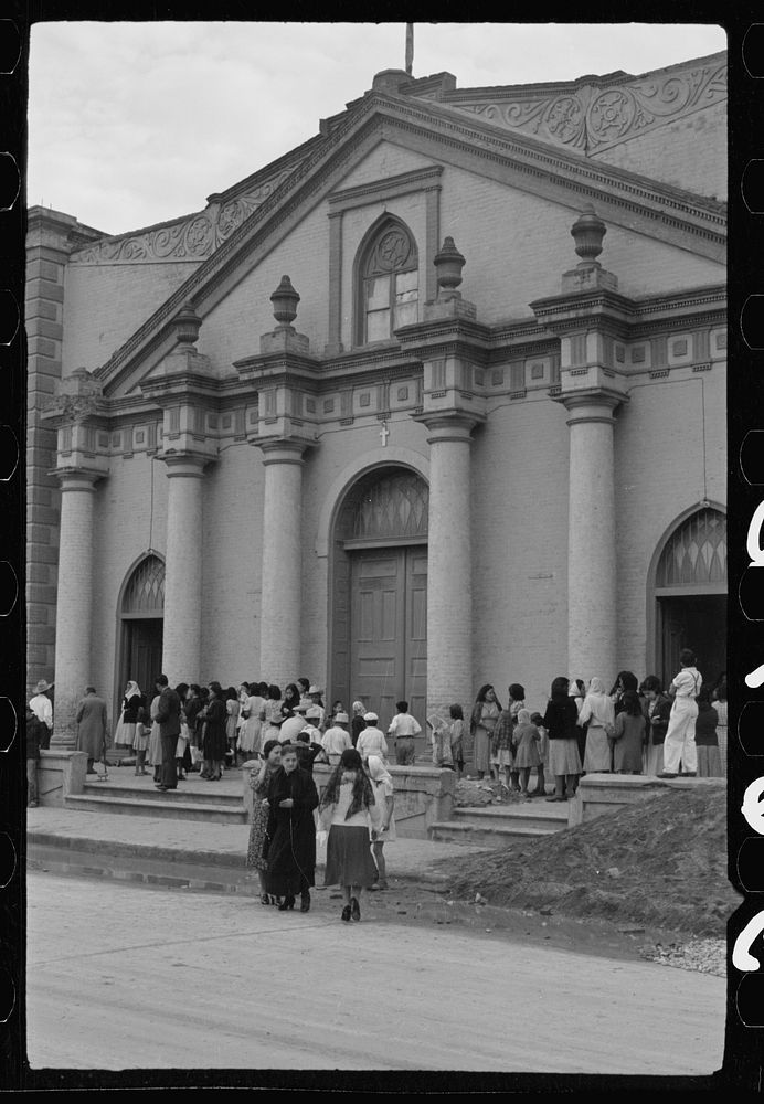 Sunday morning, church in Matamoros, Mexico. Sourced from the Library of Congress.