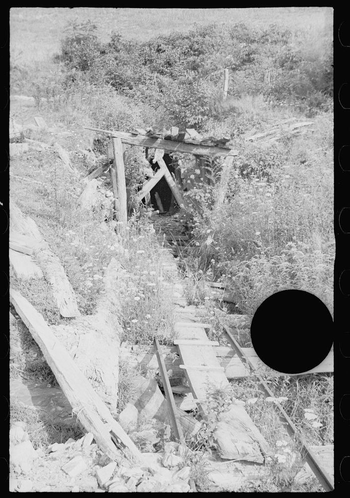 [Untitled photo, possibly related to: Abandoned coal mine, Garrett County, Maryland]. Sourced from the Library of Congress.