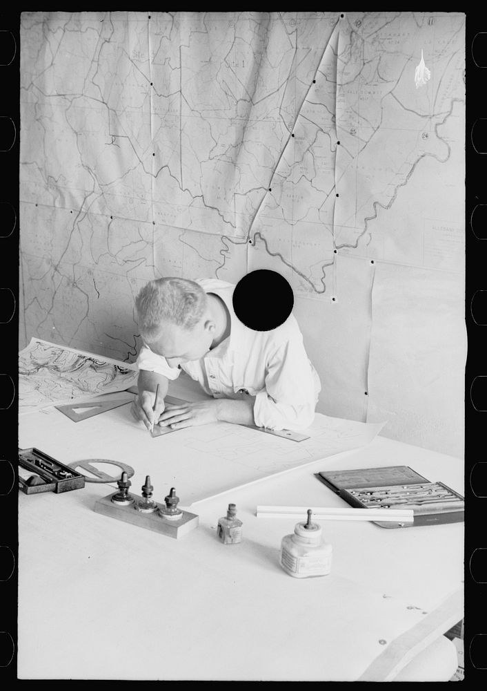 Draftsman, Garrett County, Maryland. Sourced from the Library of Congress.