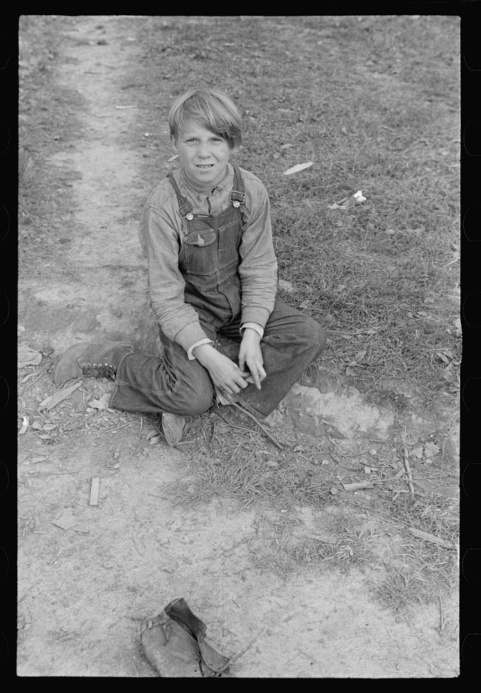 One of eight children whose family has been on relief for eighteen months, Brown County, Indiana. Sourced from the Library…