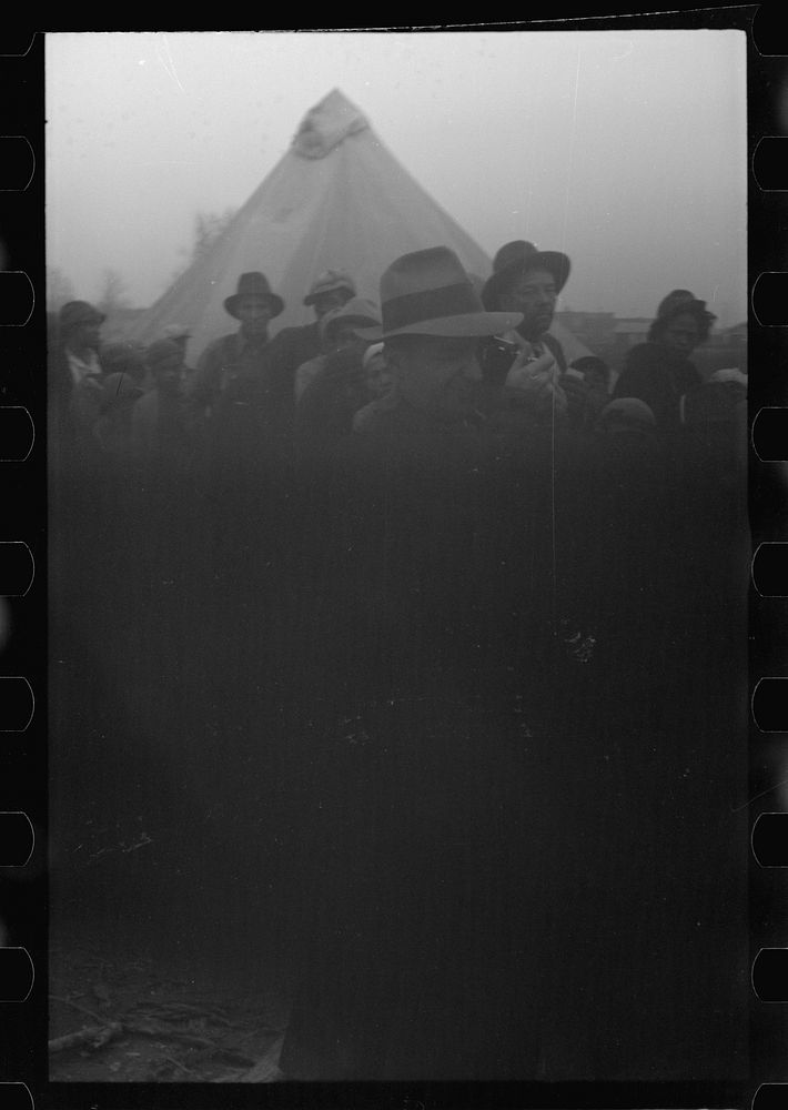 [Untitled photo, possibly related to: Supper at Marianna, Arkansas flood refugee camp]. Sourced from the Library of Congress.
