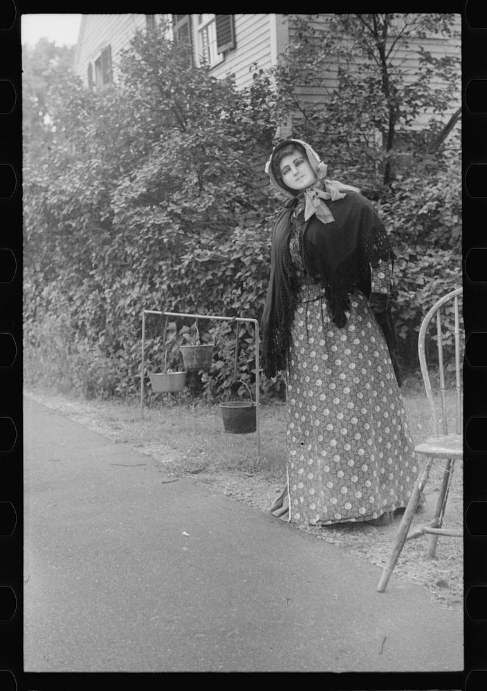 [Untitled photo, possibly related to: Dummy in yard of antique shop, near Concord, New Hampshire]. Sourced from the Library…
