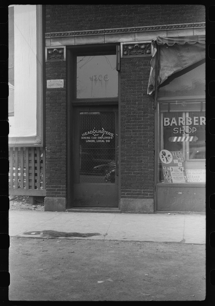 [Untitled photo, possibly related to: Entrance to  professional building, 47th Street, Chicago, Illinois]. Sourced from the…