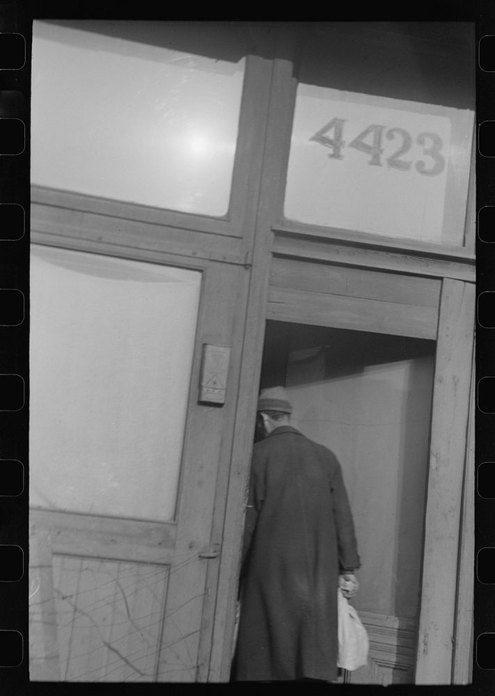 [Untitled photo, possibly related to: Entrance to  professional building, 47th Street, Chicago, Illinois]. Sourced from the…