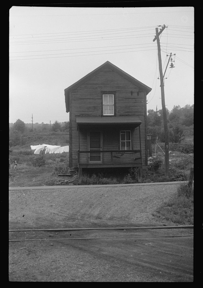 [Untitled photo, possibly related to: Houses and slagheap, Nanty Glo, Pennsylvania]. Sourced from the Library of Congress.