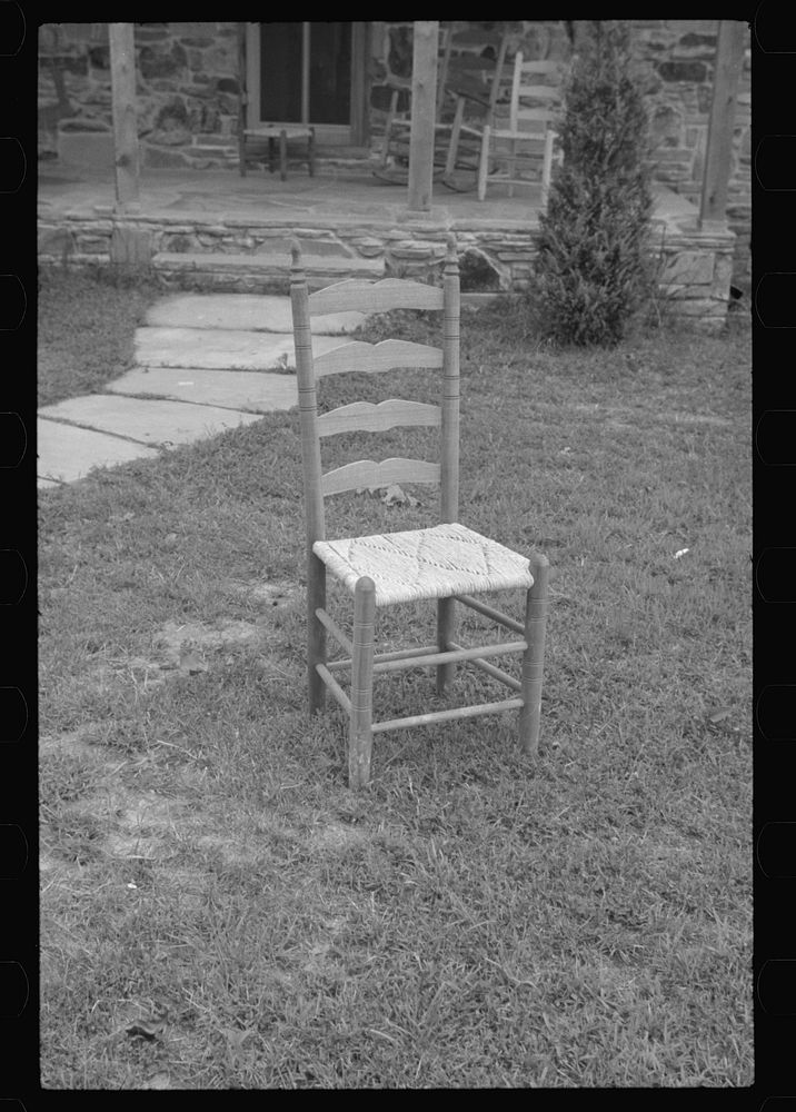 [Untitled photo, possibly related to: Chair seat woven at Cumberland Farms, Crossville, Tennessee]. Sourced from the Library…