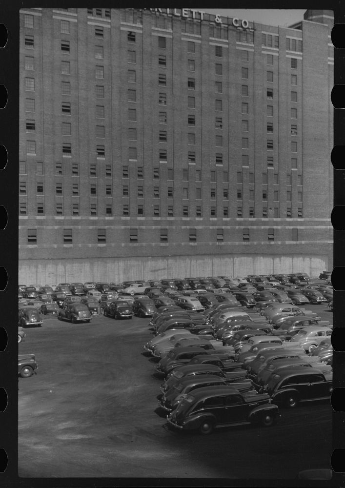 [Untitled photo, possibly related to: Parking lot. Chicago, Illinois]. Sourced from the Library of Congress.