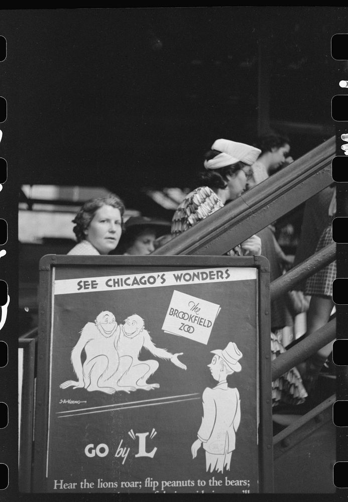 [Untitled photo, possibly related to: Ascending steps of El, Chicago, Illinois]. Sourced from the Library of Congress.