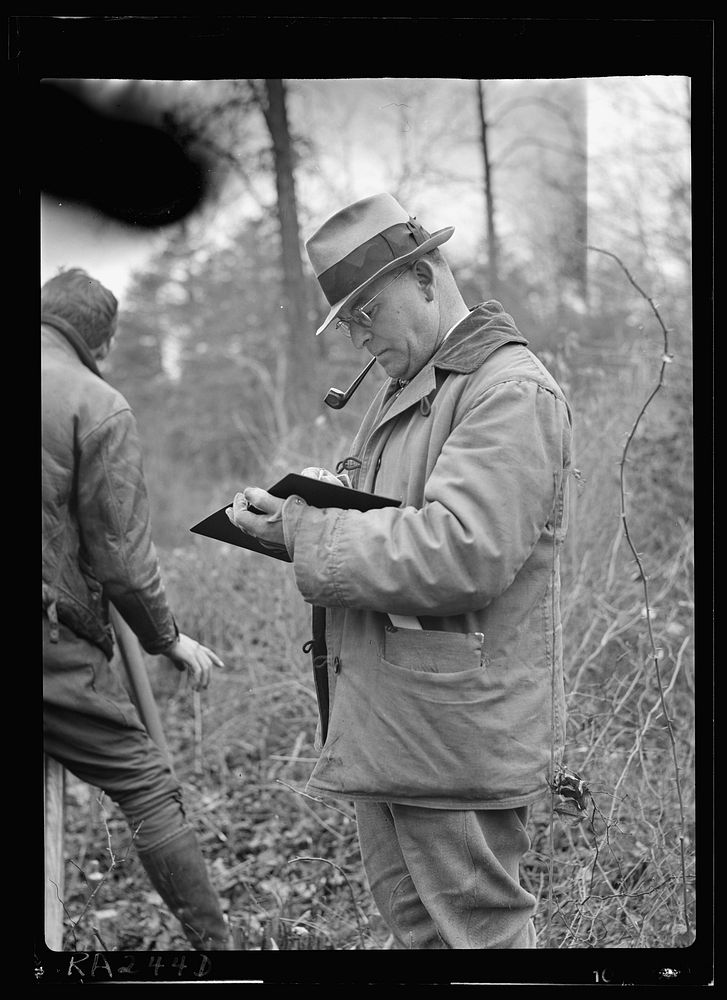 One of head surveyors at project. Berwyn, Maryland. Sourced from the Library of Congress.