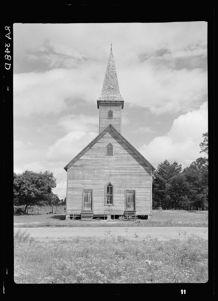 Baptist church at Irwinville Farms, Georgia. Sourced from the Library of Congress.