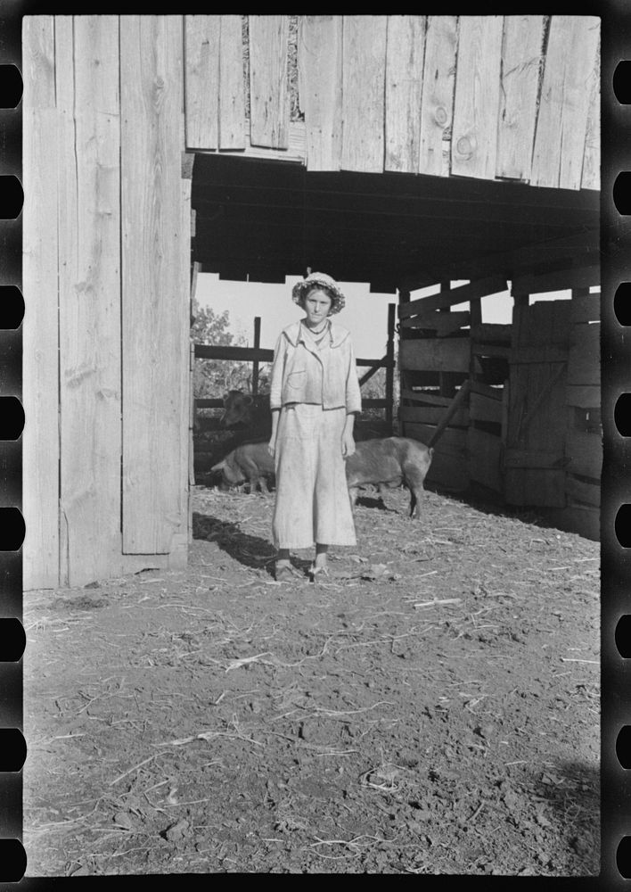 [Untitled photo, possibly related to: Dora Mae Tengle, Hale County, Alabama]. Sourced from the Library of Congress.