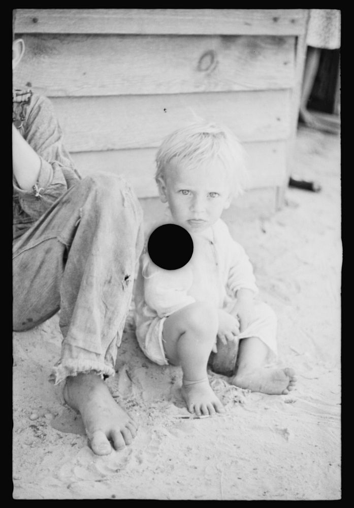 [Untitled photo, possibly related to: Floyd Burroughs, Jr., and Othel Lee Burroughs, called Squeakie. Son of an Alabama…