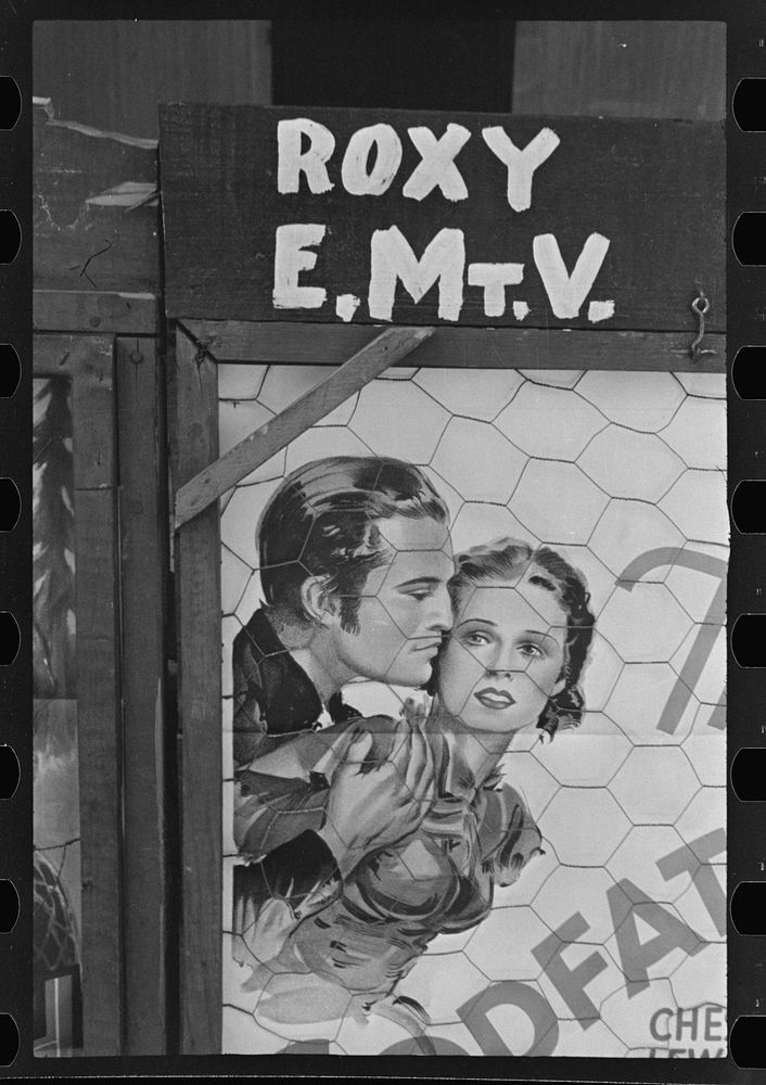 Movie poster, vicinity of Moundsville, Alabama. Sourced from the Library of Congress.