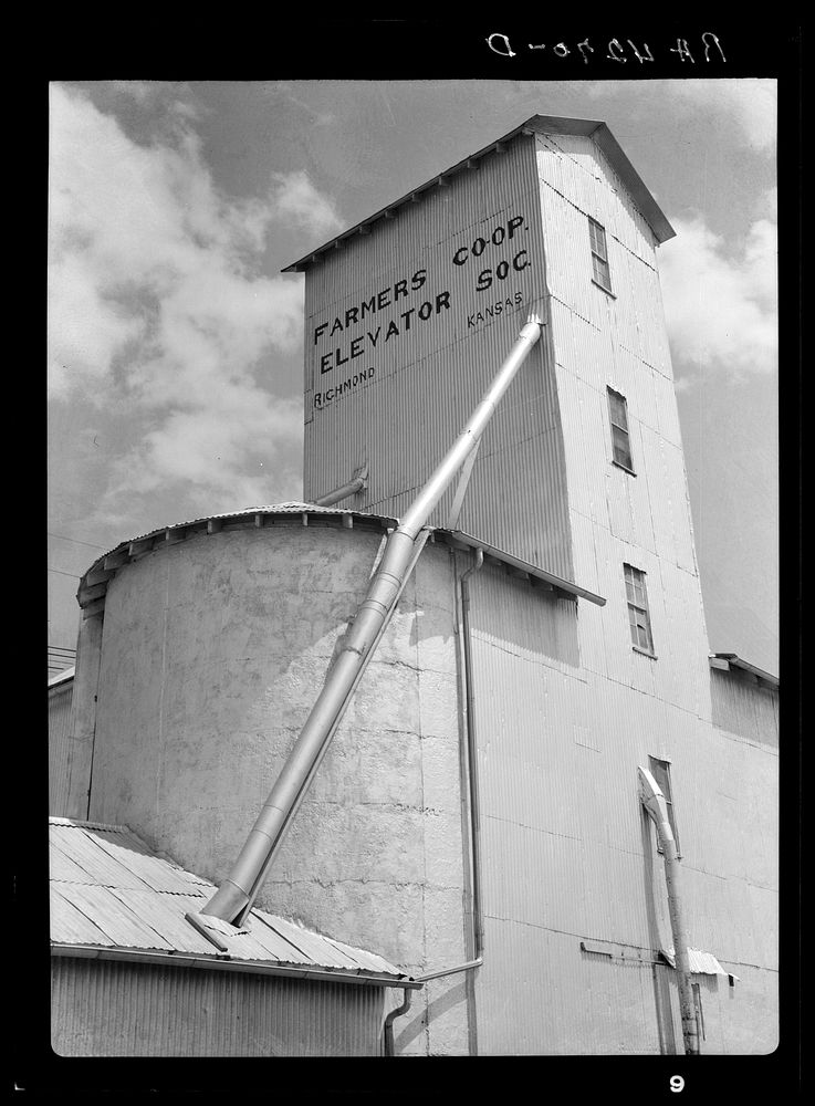 Farmers' cooperative grain elevator. Richmond, Free Photo rawpixel