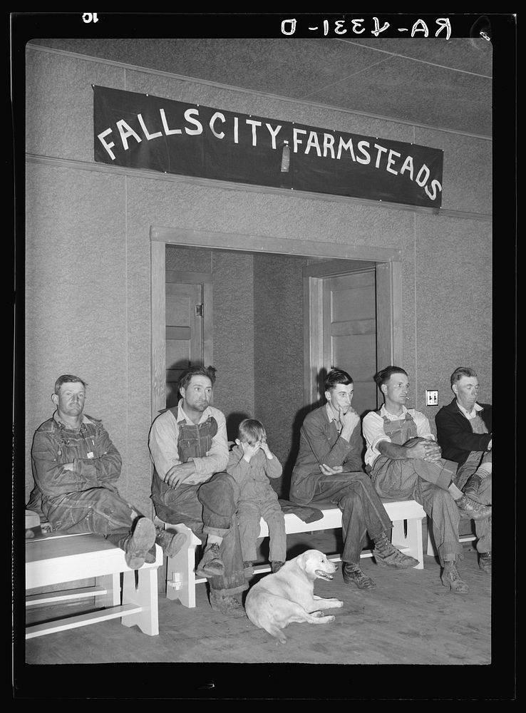 Meeting of the Falls City Farmsteads cooperative. Nebraska. Sourced from the Library of Congress.