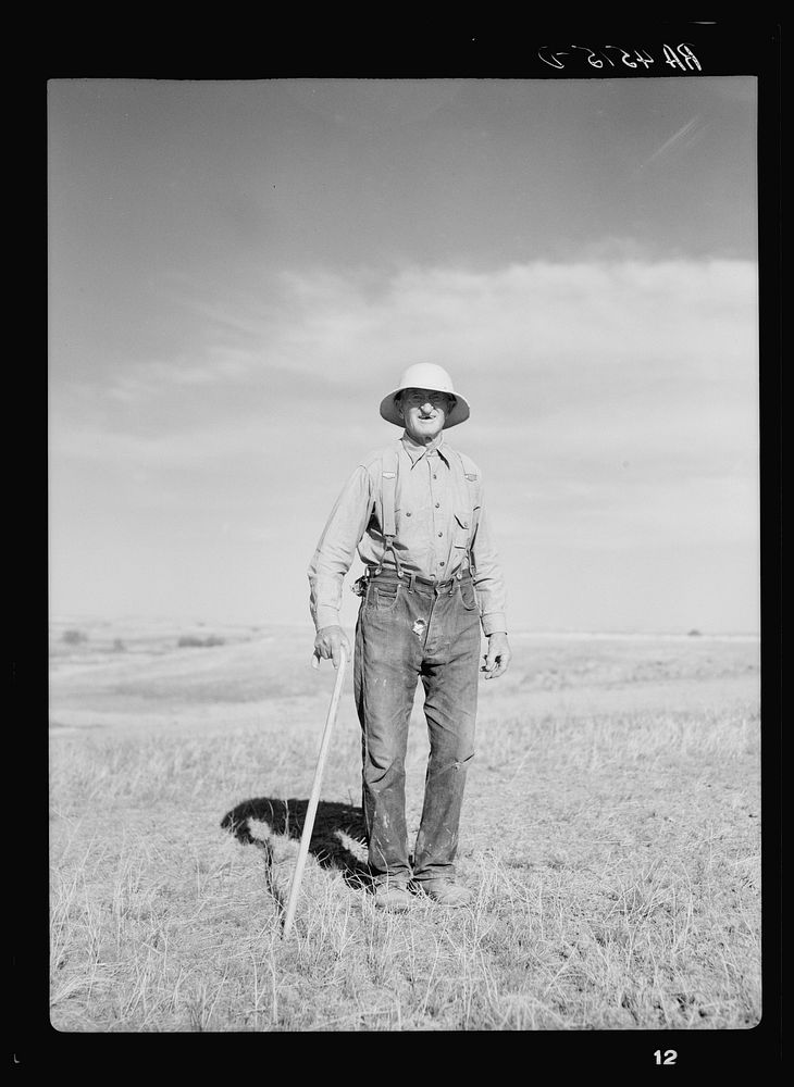 One of the original homesteaders. Pennington County, South Dakota. Sourced from the Library of Congress.