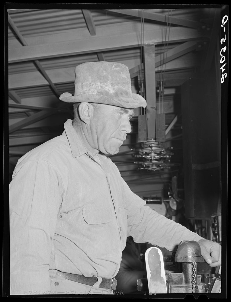 Gold dredge worker. Nye County, Nevada. Sourced from the Library of Congress.