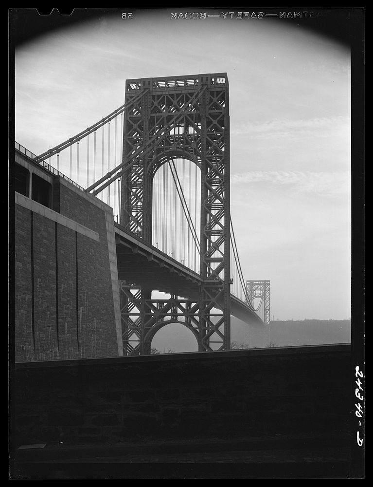 [Untitled photo, possibly related to: George Washington Bridge. New York City]. Sourced from the Library of Congress.