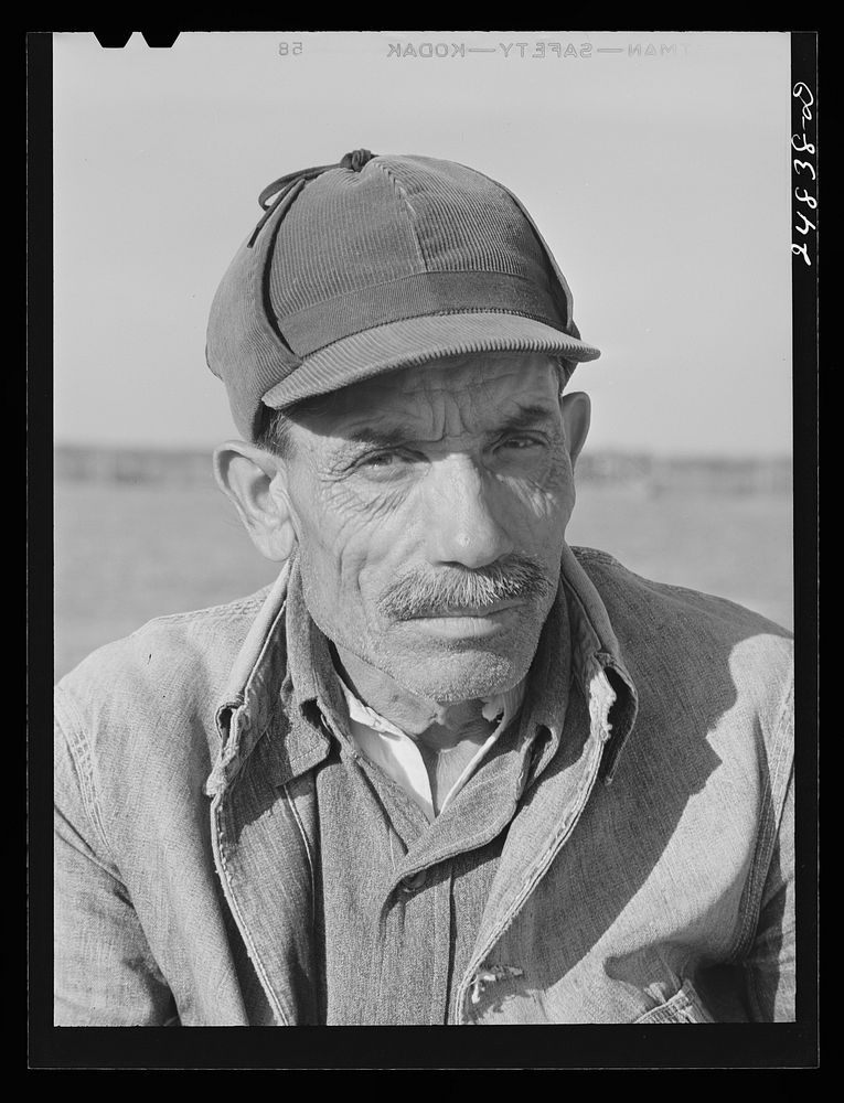 [Untitled photo, possibly related to: Migratory worker. Robstown camp, Texas]. Sourced from the Library of Congress.
