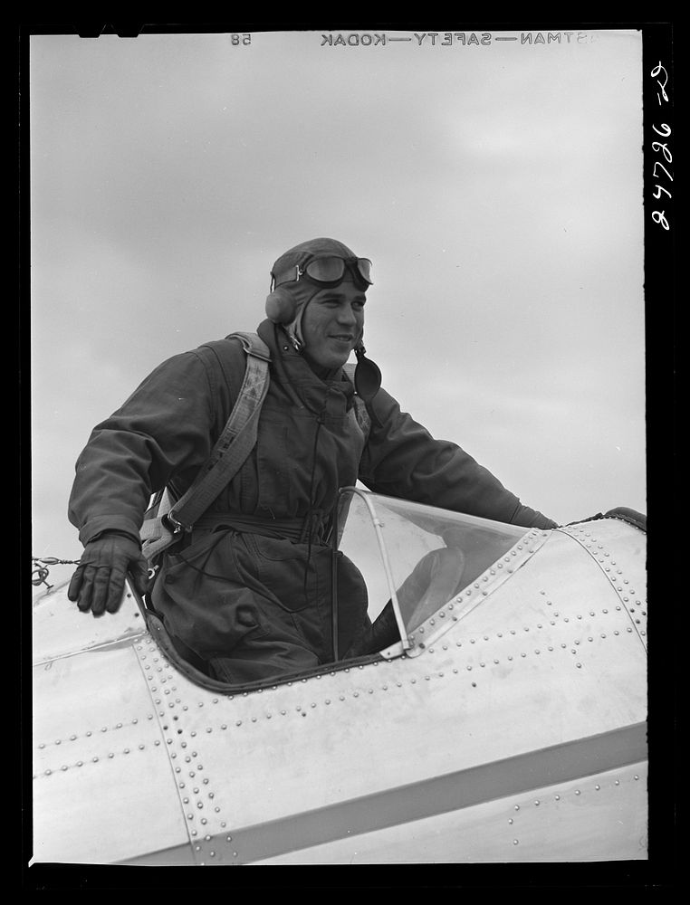 Fort Worth, Texas. Meacham Field. Student pilot. Sourced from the Library of Congress.