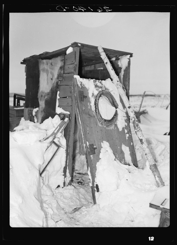 Privy behind Charles Savage's shack. Jefferson County, New York. Sourced from the Library of Congress.