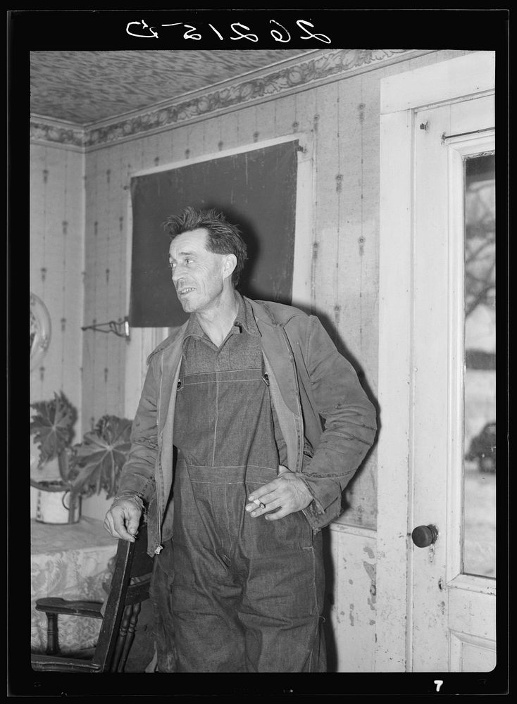 Damiel Sampson, farmer on unproductive land. Jefferson County, New York. Sourced from the Library of Congress.