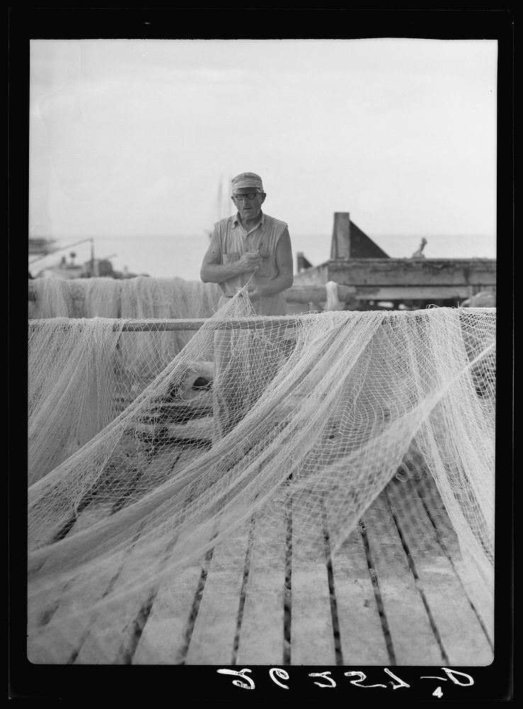 Fisherman. Key West, Florida. Sourced from the Library of Congress.